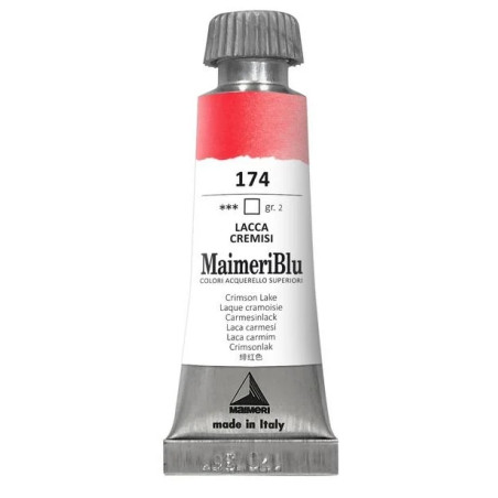MaimeriBlu - Superior Watercolor Paint 12ml - Crimson Lake 174
