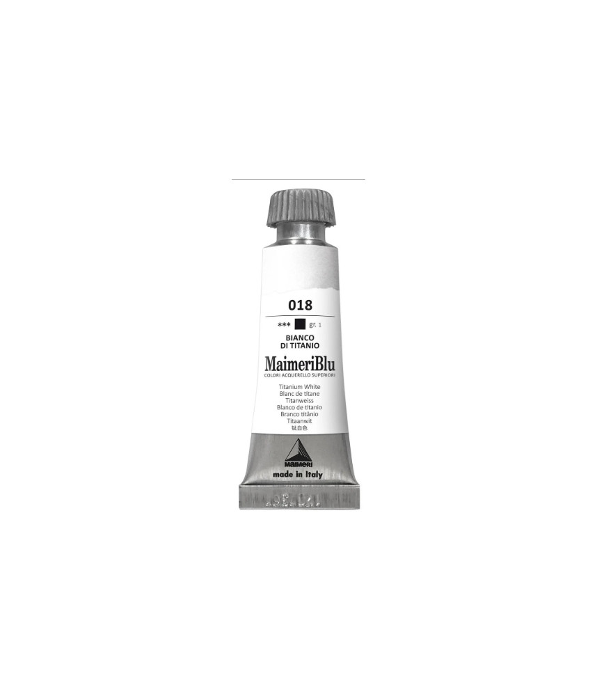 MaimeriBlu - Superior Watercolor Paint 12ml - Titanium White 018