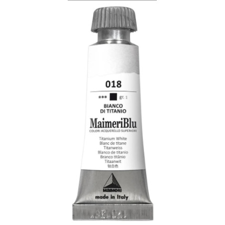 MaimeriBlu - Superior Watercolor Paint 12ml - Titanium White 018