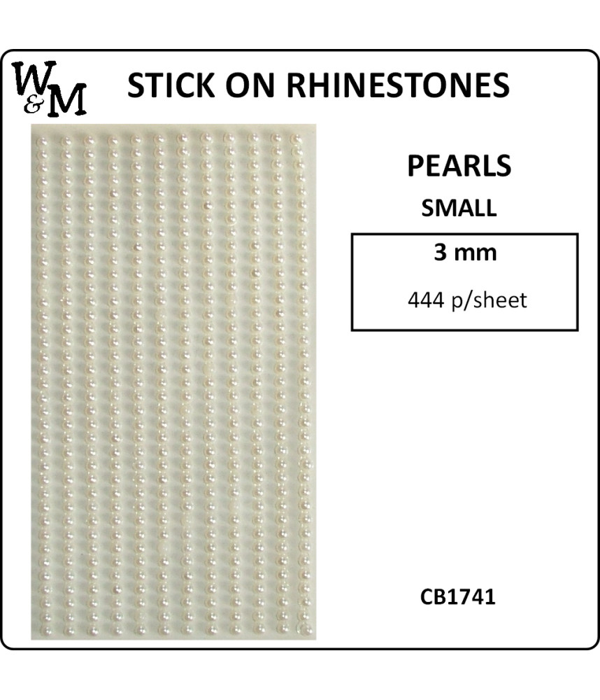 W&M R/Stones SMALL PEARLS Stick-on 3mm