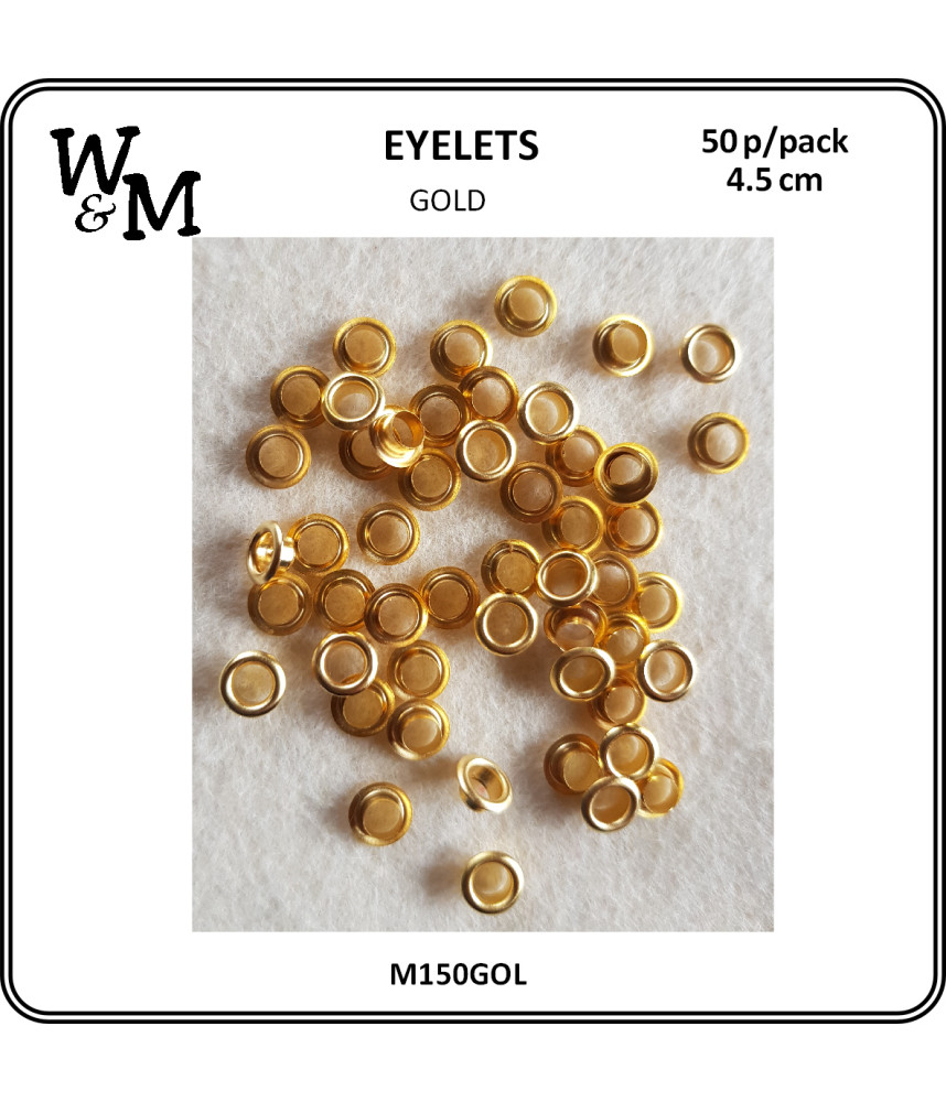 W&M Eyelets GOLD 5mm x 50
