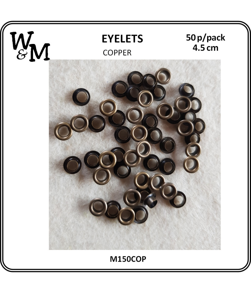W&M Eyelets COPPER 5mm x 50