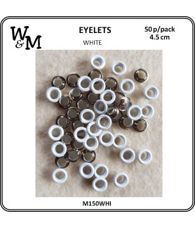 W&M Eyelets WHITE 5mm x 50