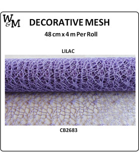 W&M Decorative Mesh LILAC 48cm x 4m