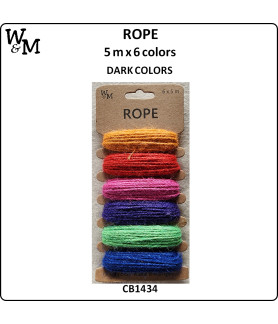 W&M Rope Dark Colours x 6