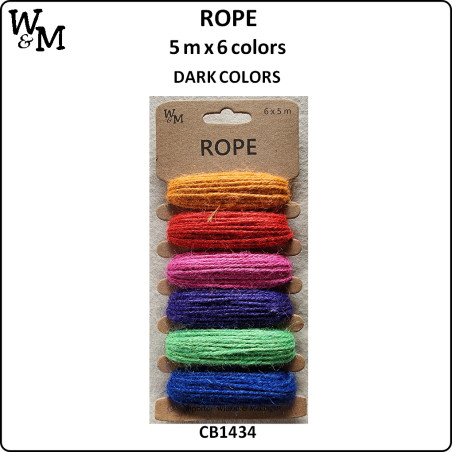 W&M Rope Dark Colours x 6