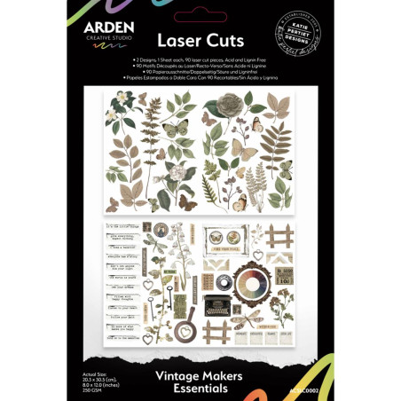 Arden Creative Studio Vintage Markers Essentials Laser Cuts