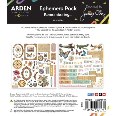 Arden Creative Studio Remembering Ephemera Pack