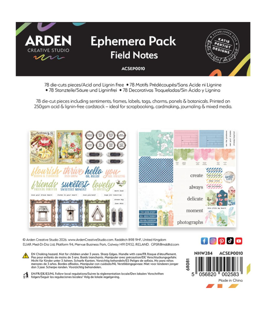 Arden Creative Studio Field Notes Ephemera Pack