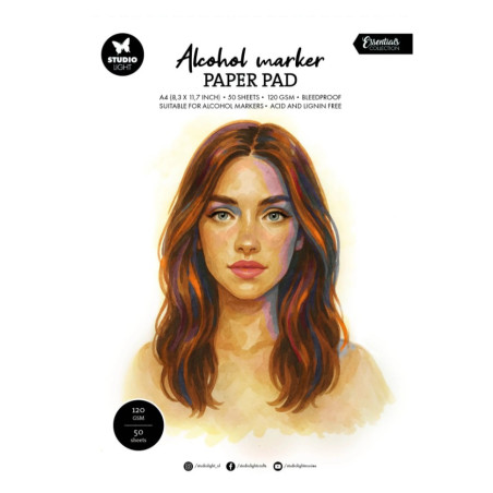 Studio Light - Essentials - Paper Pad - for Alcohol Markers 120 GSM