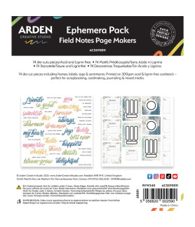 Arden Creative Studio Field Notes Page Makers Ephemera Pack