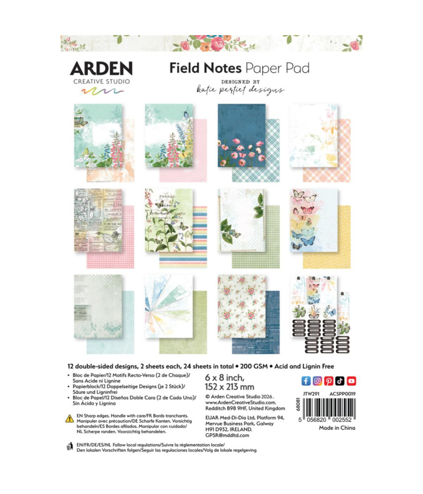 Arden Creative Studio 6x8 Paper Pad - Field Notes