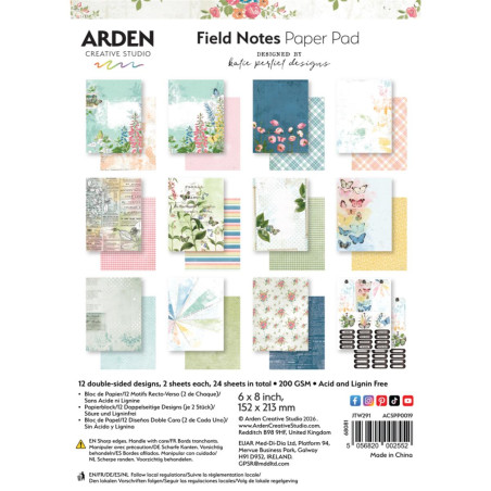 Arden Creative Studio 6x8 Paper Pad - Field Notes