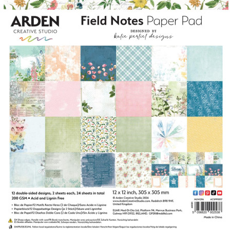 Arden Creative Studio 12x12 Paper Pad - Field Notes