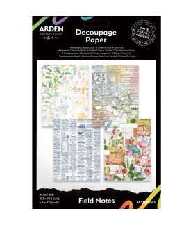 Arden Creative Studio Field Notes 6in x 8in Decoupage Paper