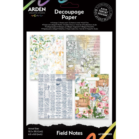Arden Creative Studio Field Notes 6in x 8in Decoupage Paper