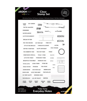Arden Creative Studio Maker Series Everyday Notes 6in x 8in Clear Stamp Set