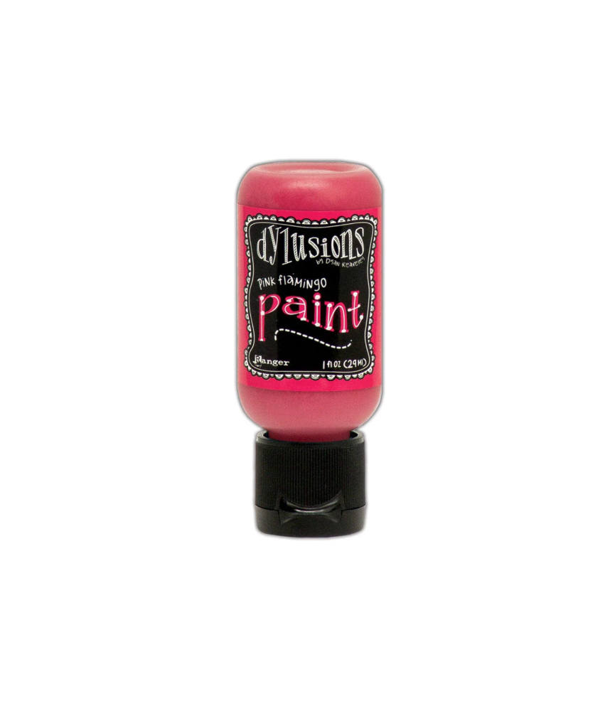 Ranger Dylusions Flip Cap Paint Pink Flamingo, 1oz