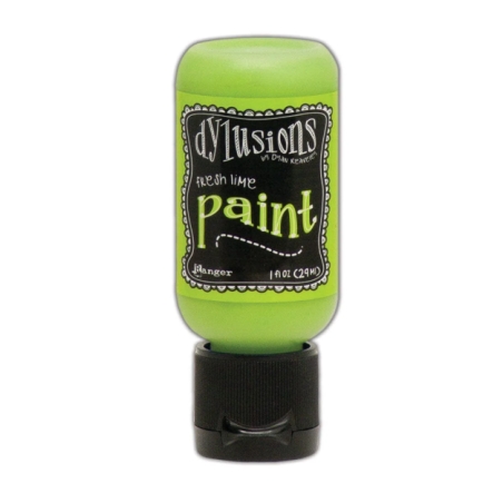 Ranger Dylusions Flip Cap Paint - Fresh Lime 1oz