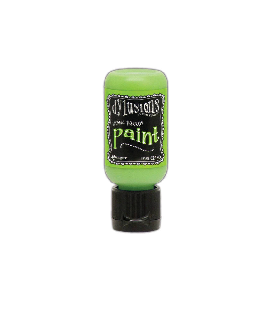 Ranger Dylusions Flip Cap Paint Island Parrot, 1oz