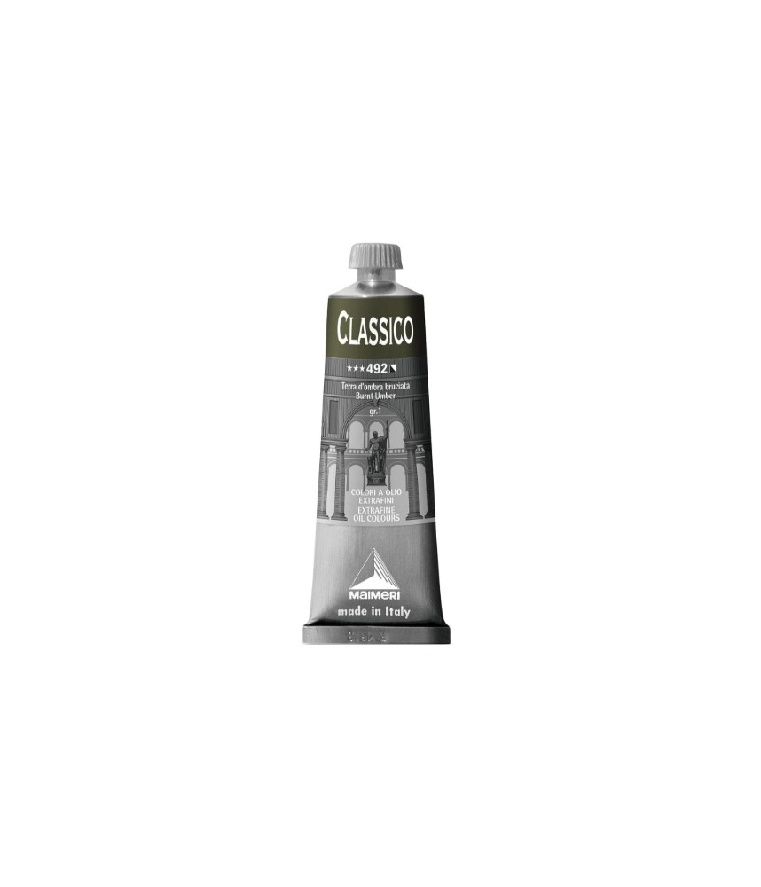 Maimeri - Classico Oil Paint 60ml - Burnt Umber 492