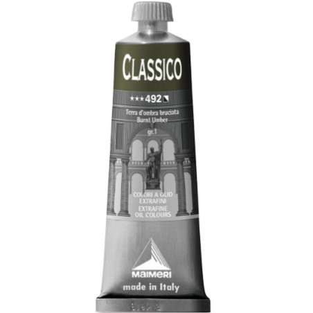 Maimeri - Classico Oil Paint 60ml - Burnt Umber 492