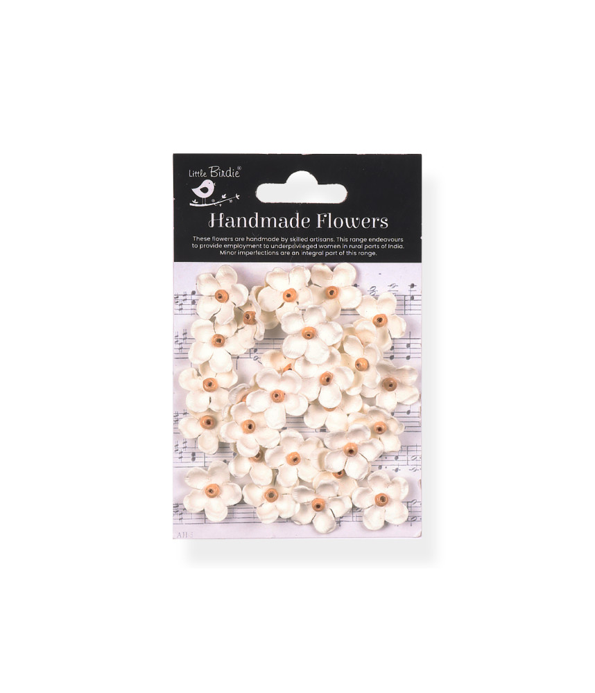 Little Birdie Handmade Flowers Beaded Blooms - Ivory Pearl (30pc)