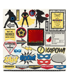 Scrap Collections Comic Hero's 12 x 12 Scrapbook Paper 006