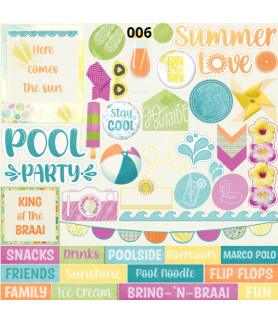 Scrap Collections Poolside 12 x 12 Scrapbook Paper 006