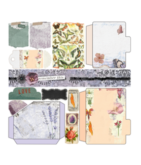 Scrap Collections Ephemera 12 x 12 Scrapbook Paper 001