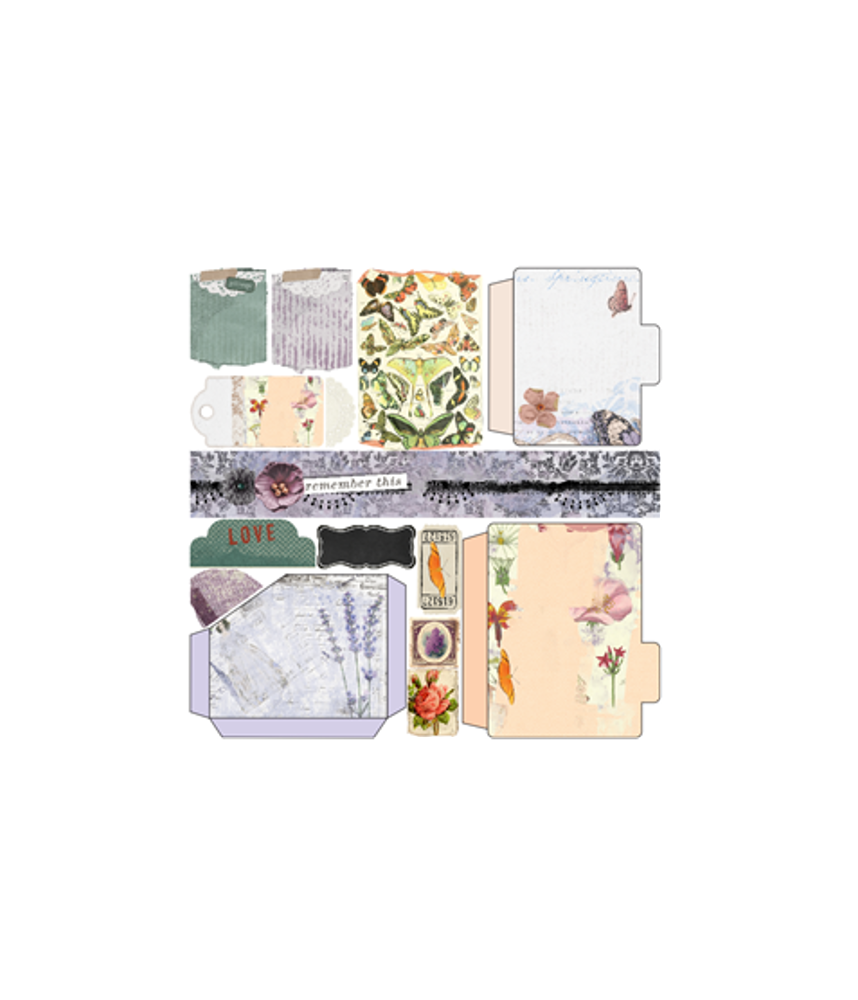 Scrap Collections Ephemera 12 x 12 Scrapbook Paper 001