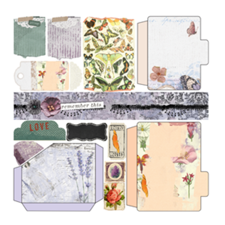 Scrap Collections Ephemera 12 x 12 Scrapbook Paper 001
