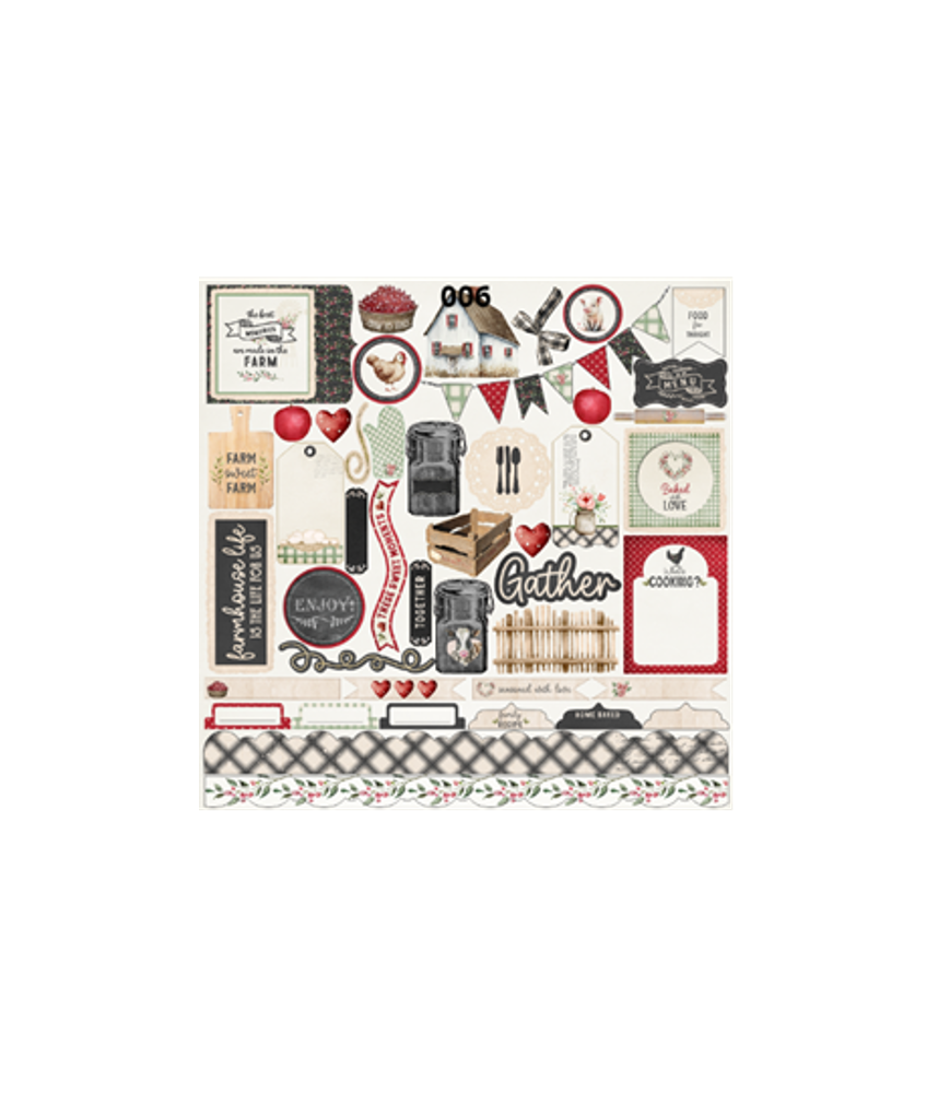 Scrap Collections Baked with Love 12 x 12 Scrapbook Paper 006