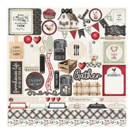 Scrap Collections Baked with Love 12 x 12 Scrapbook Paper 006