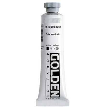 Golden-Heavy Body Acrylic Paint 59ml N8 Neutral Gray