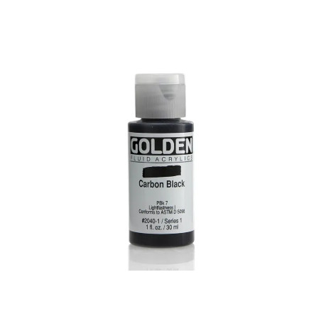 Golden - Fluid Acrylic 30ml Carbon Black