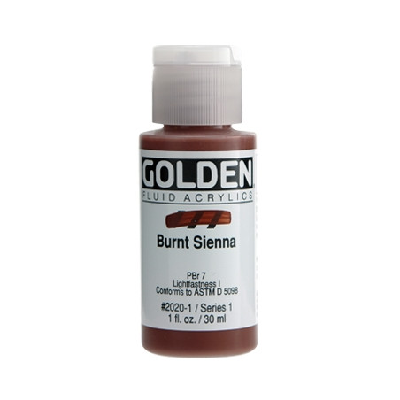 Golden - Fluid Acrylics 30ml Burnt Sienna