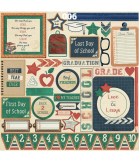Scrap Collections Lessons of Life 12 X 12 Scrapbook Paper 006