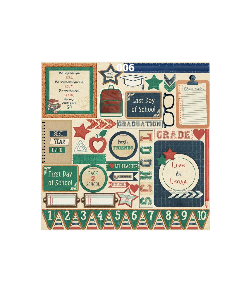 Scrap Collections Lessons of Life 12 X 12 Scrapbook Paper 006