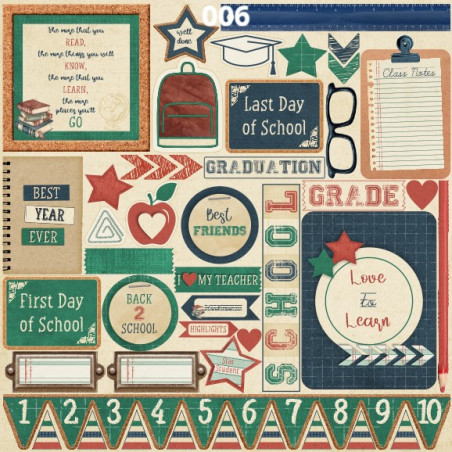 Scrap Collections Lessons of Life 12 X 12 Scrapbook Paper 006