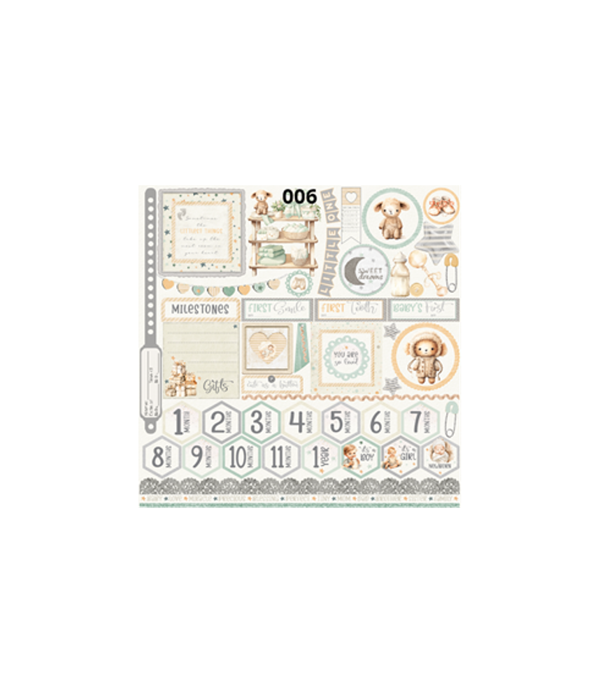 Scrap Collections Little One 12 X 12 Scrapbook Paper 006