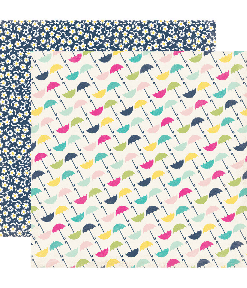Echo Park Splendid Sunshine 12 x 12 Scrapbook Paper - Umbrella