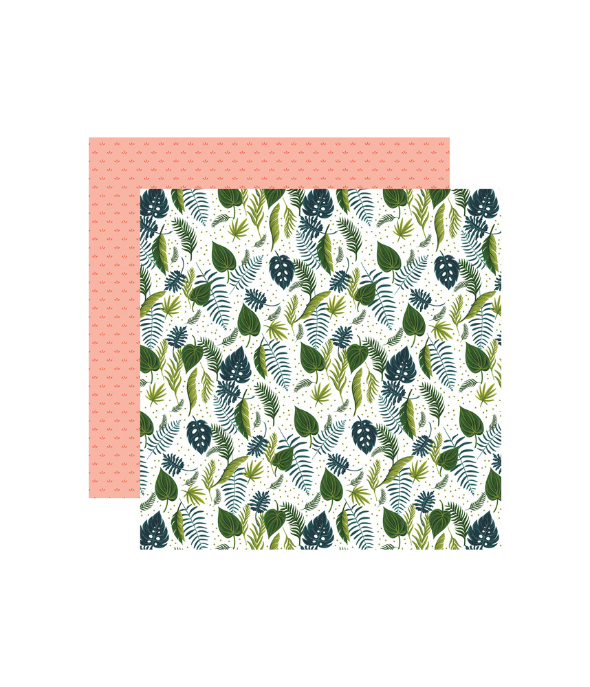 Echo Park Plant Lady 12 x 12 Scrapbook Paper - Leaves