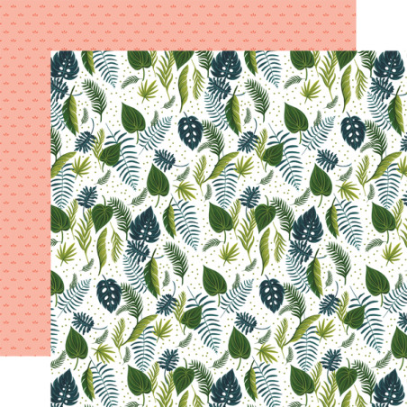 Echo Park Plant Lady 12 x 12 Scrapbook Paper - Leaves
