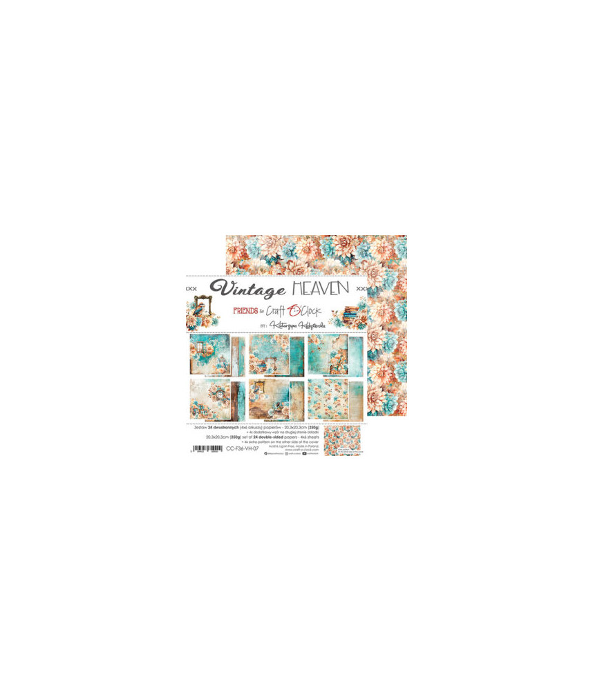 Craft O'clock Vintage Heaven 12x12 Scrapbook Paper Cover