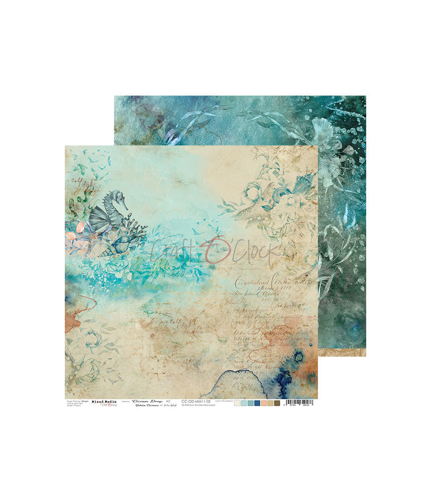 Craft O'Clock Ocean Deep 12 x 12 Paper 02