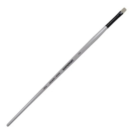 Daler-Rowney Long Handle Bristle Bright Graduate Flat Brush Size 2 White