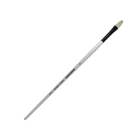 Daler-Rowney Long Handle Bristle Filbert Graduate Brush Size 4 White