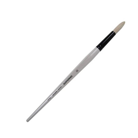 Daler-Rowney Long Handle Bristle Round Graduate Brush Size 10 White