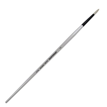 Daler-Rowney Long Handle Bristle Round Graduate Brush Size 2 White